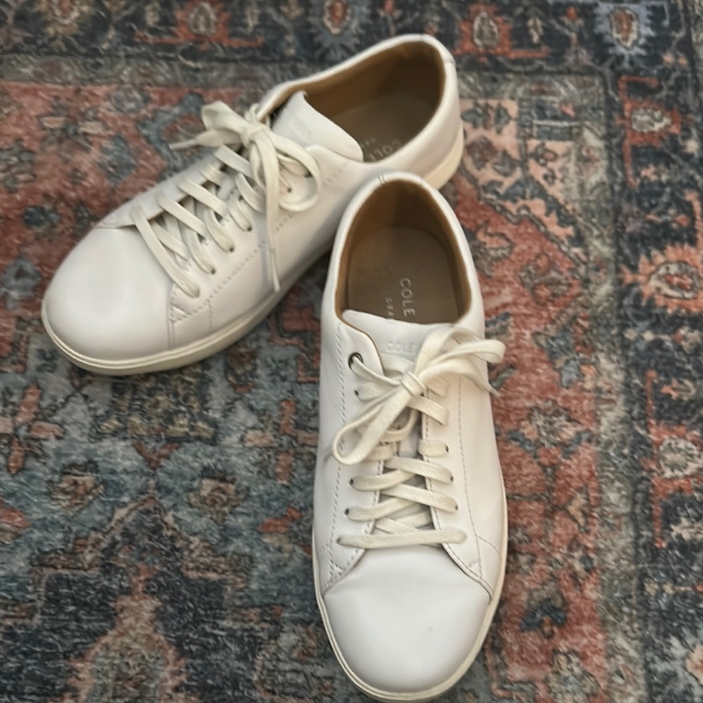 Cole Haan Cream Leather Casual Shoes Women
